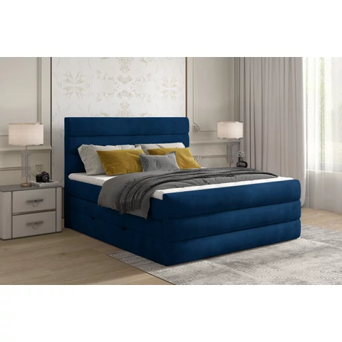 Cande 160x200 boxspring ágy  sötétkék