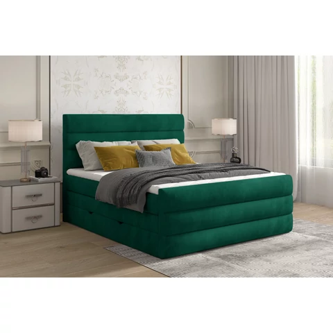 Cande 180x200 boxspring ágy  sötétzöld