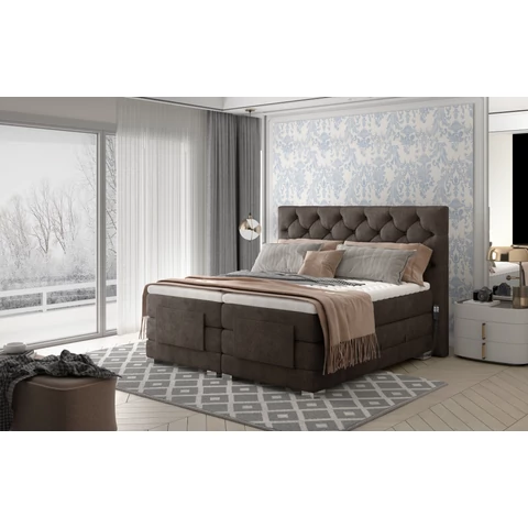 Clover 140x200 boxspring ágy  sötétbarna