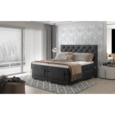 Clover 140x200 boxspring ágy  szürke