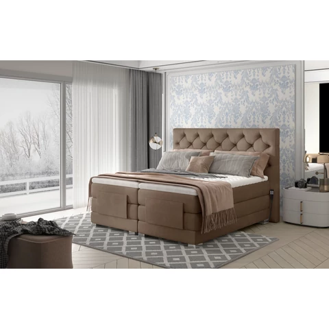 Clover 140x200 boxspring ágy  sötétzöld