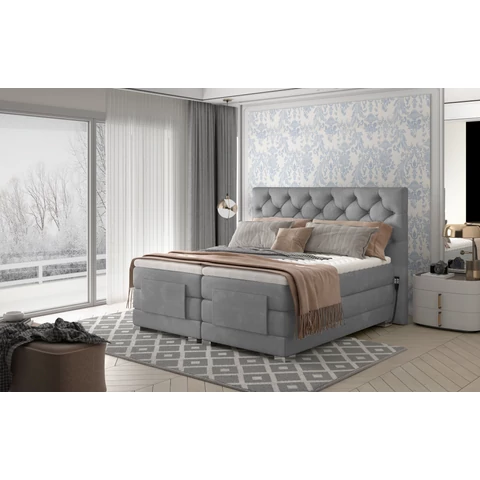 Clover 140x200 boxspring ágy  szürke