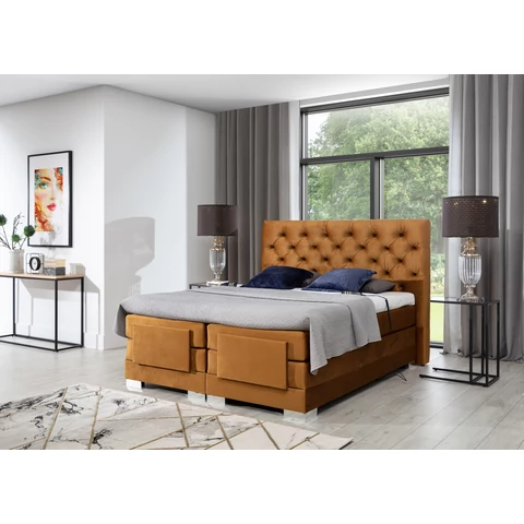 Clover 140x200 boxspring ágy  narancs
