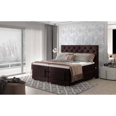 Clover 160x200 boxspring ágy  sötétbarna
