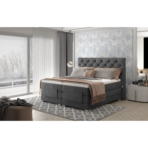 Clover 180x200 boxspring ágy  sötétszürke