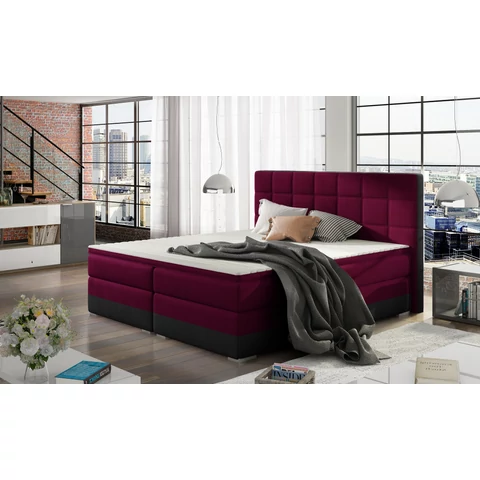 Damaso 140x200 boxspring ágy  piros