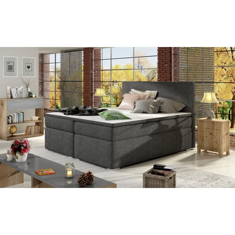 Divalo 140x200 boxspring ágy  sötétszürke