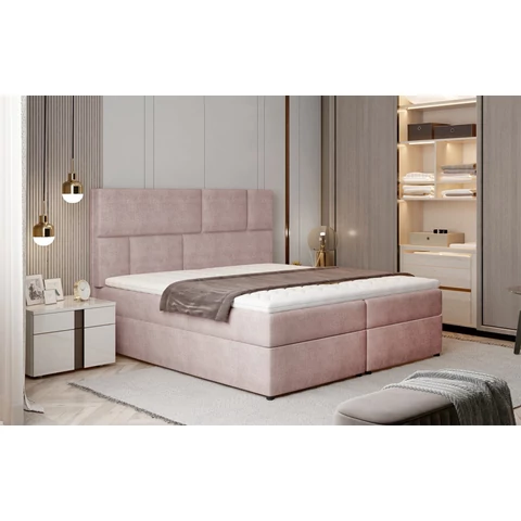 Florence 145x210 boxspring ágy  rózsaszín