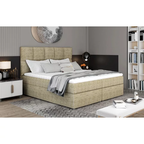 Glossy 165x210 boxspring ágy  bézs