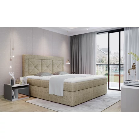 Idris 140x200 boxspring ágy  bézs