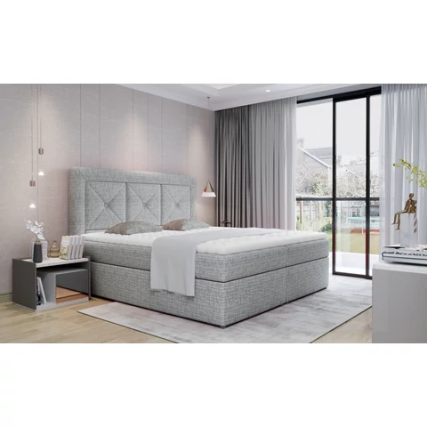 Idris 160x200 boxspring ágy  szürke