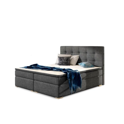 Inez 140x200 boxspring ágy  sötétszürke
