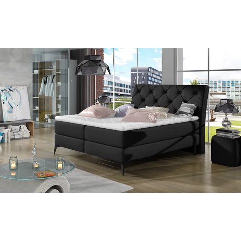 Laos 160x200 boxspring ágy  fekete