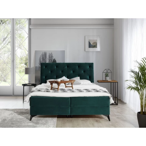 Laos 180x200 boxspring ágy  zöld