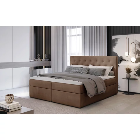 Loree 160x200 boxspring ágy  világosbarna