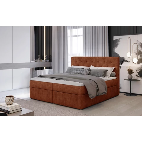 Loree 180x200 boxspring ágy  világosbarna