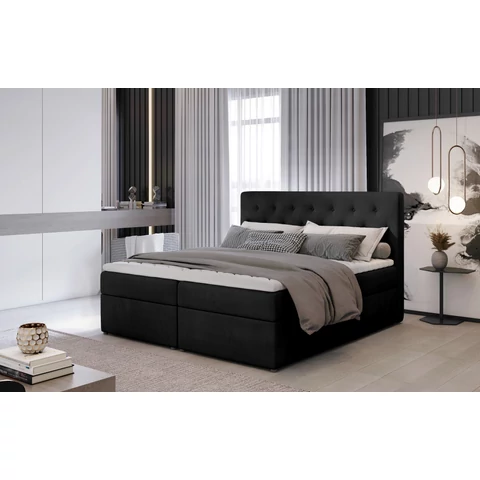 Loree 180x200 boxspring ágy  fekete