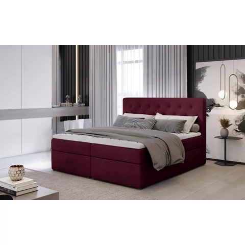 Loree 180x200 boxspring ágy  piros