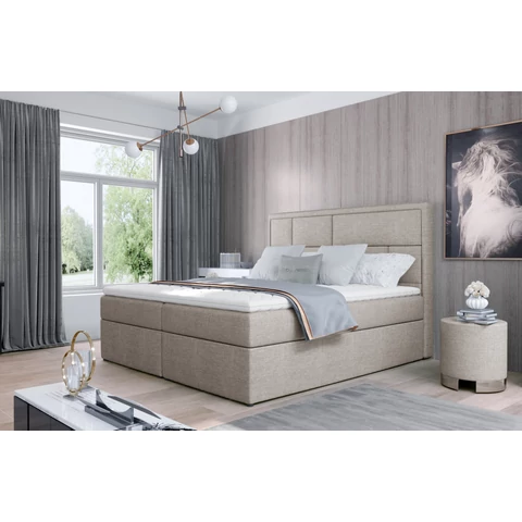 Meron 140x200 boxspring ágy  bézs