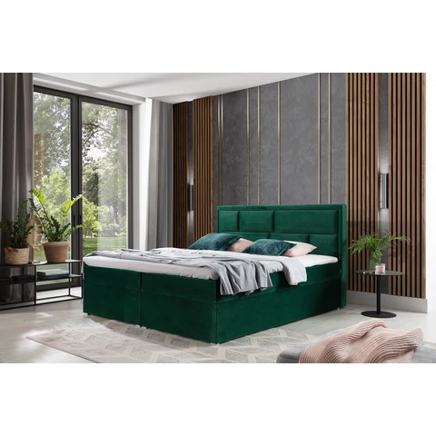 Meron 140x200 boxspring ágy  zöld