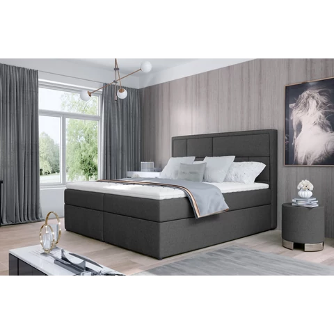 Meron 160x200 boxspring ágy  sötétszürke