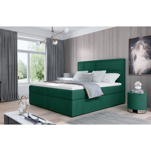 Meron 160x200 boxspring ágy  zöld