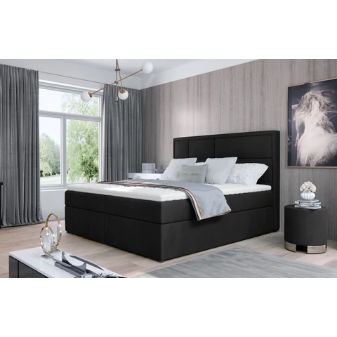 Meron 160x200 boxspring ágy  fekete