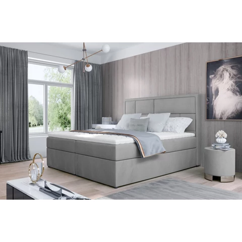 Meron 180x200 boxspring ágy  szürke