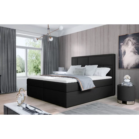 Meron 180x200 boxspring ágy  fekete