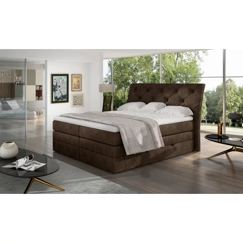 Mirabel 140x200 boxspring ágy  barna