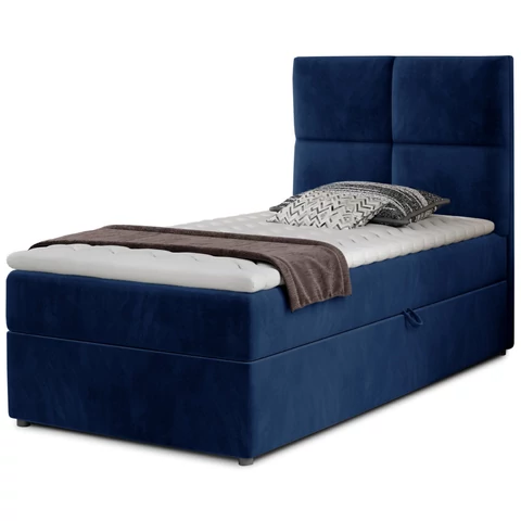 Rivia 90x200 boxspring ágy  sötétkék