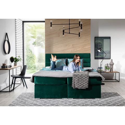 Softy 180x200 boxspring ágy  zöld
