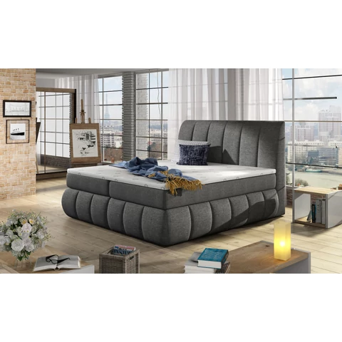 Vincenzo 140x200 boxspring ágy  sötétszürke