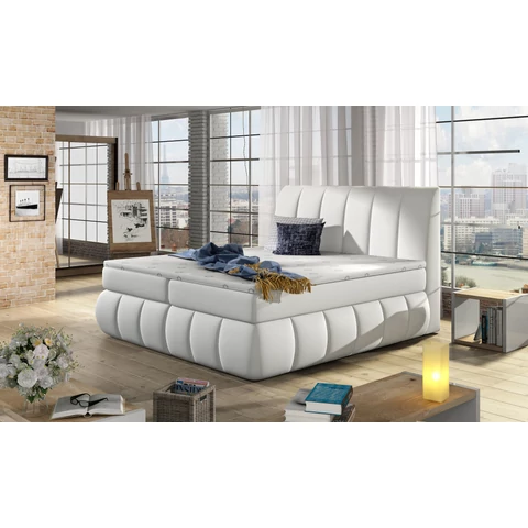 Vincenzo 140x200 boxspring ágy  fehér