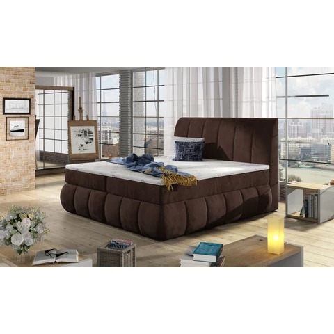 Vincenzo 160x200 boxspring ágy  barna