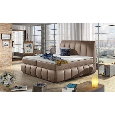 Vincenzo 160x200 boxspring ágy  barna