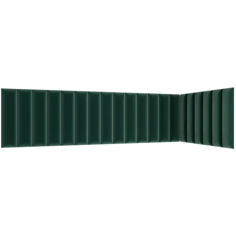 Quadratta 210x90x60 kárpitozott panel, sötétzöld