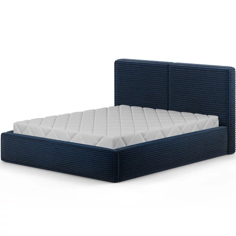 Pesillo ágy + fémkeret/gázemelő/tárolóhely 140x200, Sötétkék, 40-es modul