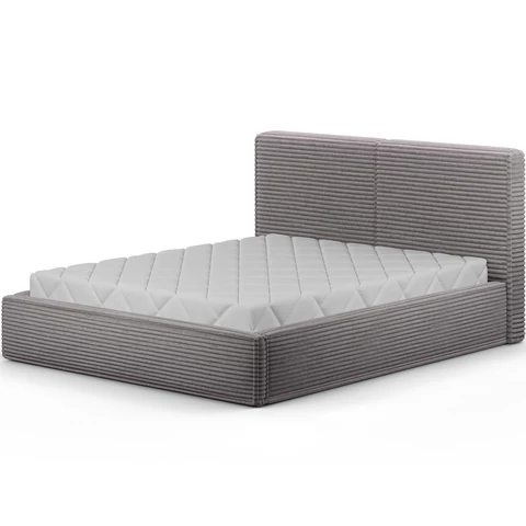 Pesillo ágy + fa keret/ standard emelő/ ágyneműtartós doboz 140x200, Világosszürke, Modullo 03