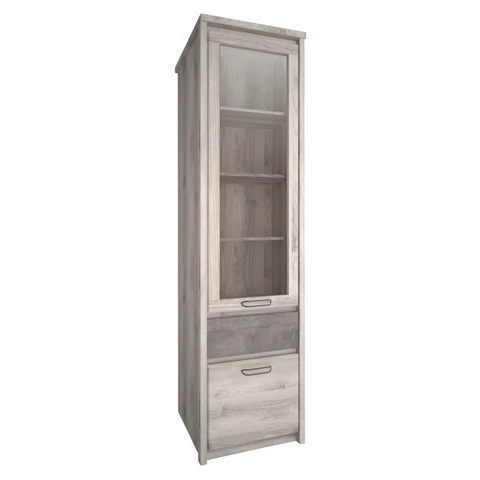 Vitrin 1D1W1S, nairobi gesztenye/onix, JESI NEW