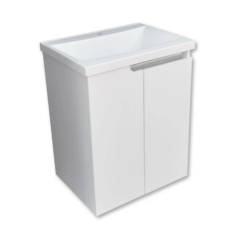 PIRAMIDA EURIDIKA fali függesztett / álló fürdőszobabútor öntött műmárvány mosdóval 60 cm