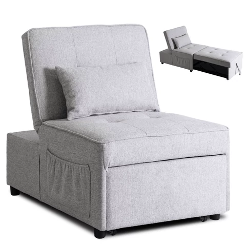 IBERIS 67 cm-es dönthető fotel alváshoz, szürke