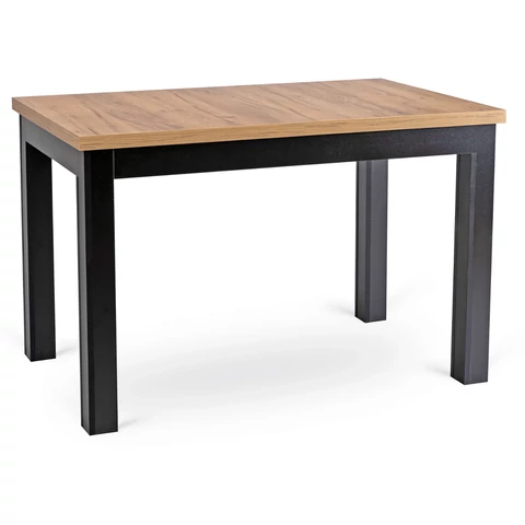 SKUBI Kihúzható asztal 120-160 cm kézműves tölgyfa/fekete