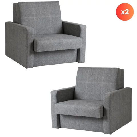 2 db-os egyszemélyes fotel szett MILAN 1 szürke