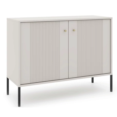 SOFT Fiókos Komód 104 cm Kétajtós Bordázott Kasmír