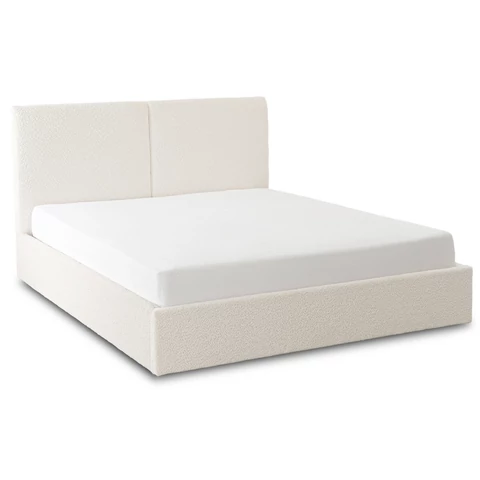 Ágy 160x200 MARSEILLA tárolóval Krémszínű Boucle