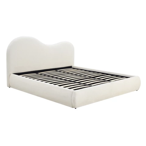 TALINN 180x200 Ágyneműtartós krémszínű Boucle
