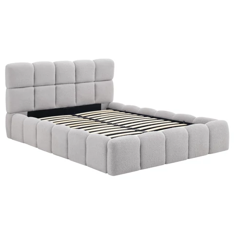 Ágy 140x200 MURCJA tárolóval szürke Boucle