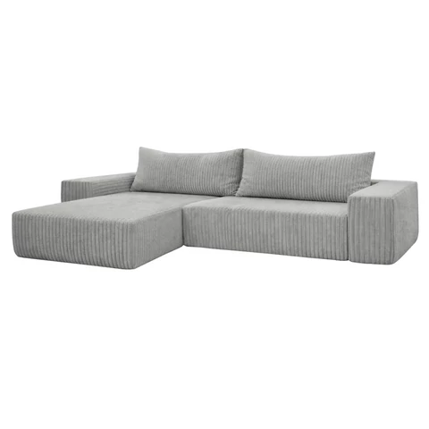 Univerzális sarokülőgarnitúra, világosszürke, PREMA ROH UNI