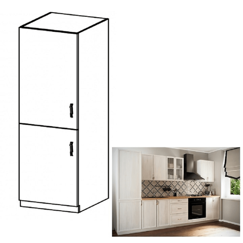 Hűtő beépítő konyhaszekrény D60ZL balos fehér sosna Andersen SICILIA